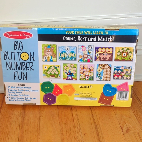 Melissa & Doug Toys Brand New Melissa Doug Big Button Number Fun